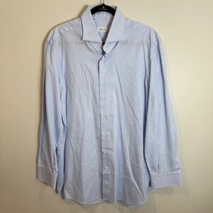 Cifonelli Made in Italy Dress Shirt Mens 17.5 44 Long Sleeve Business